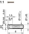 M-0WI Einbaubuchse Mini. 0,56mm