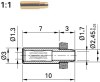 M-0VE  Einbaubuchse Mini. 1mm